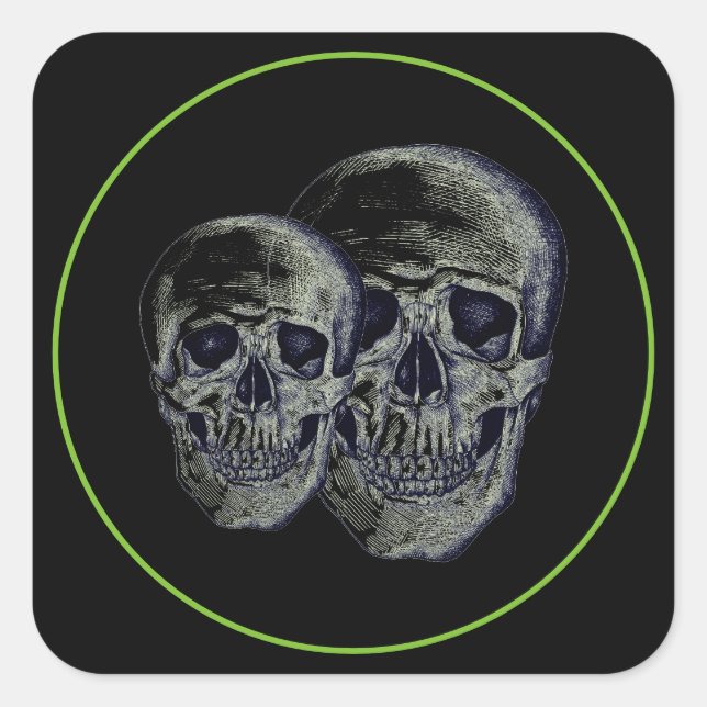 Pegatinas de Halloween-Skulls (Anverso)