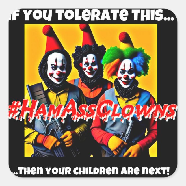 Pegatinas de HamAssClowns (Anverso)