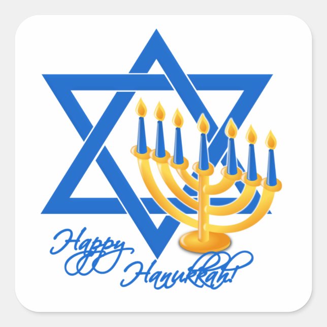 Pegatinas de Hanukkah (Anverso)