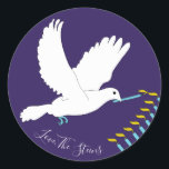 Pegatinas de Hanukkah (1 1/2"/3")"Dove Menorah/Yel<br><div class="desc">Hanukkah/pegatinas de vacaciones, personalizar. "Dove Lighting Menorah/Yellow" Elija entre 1 1/2" y 3" pegatinas. Personalice eliminando y reemplazando el texto con su propio mensaje. Elija su tamaño de fuente, estilo y color favoritos. ¡Gracias por detenerse y por ir de compras! ¡Tu negocio es muy apreciado! ¡Feliz Hanukkah! Forma: Clásico Pegatina...</div>