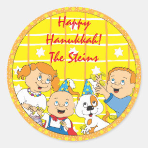 Pegatinas de Hanukkah (1 1/2" o 3") ¡Diversión de