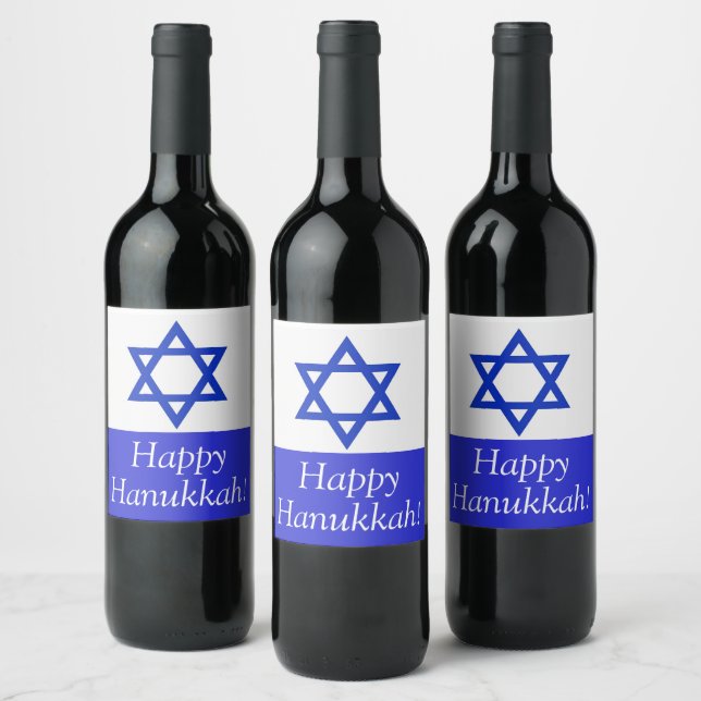 Pegatinas de Hanukkah Happy (Botellas)