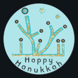 Pegatinas de Hanukkah "luces azules latan chanukah<br><div class="desc">Pegatinas de vacaciones de Hanukkah, "Luces azules, linternas, Chanukah/Hanukkah" Como sea, lo deletreé, Chanukah es uno de mis feriados favoritos. ¡Diviértase usando a estos pegatinas como topes de pasteles, etiquetas de regalo, cierres de bolsos de favores o lo que sea que haga que sus festividades se rompan! Personalice borrando, "Happy...</div>