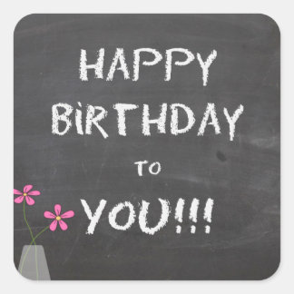 Pegatinas de Happy Birthday Chalkboard