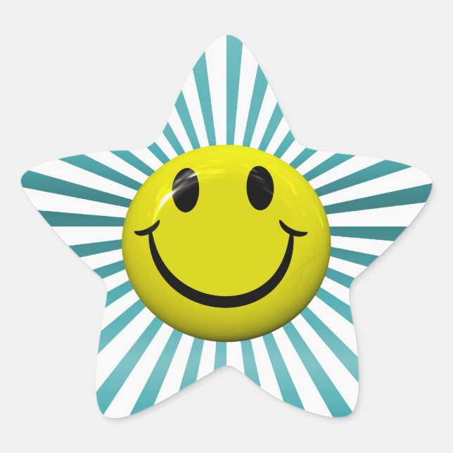 Pegatinas de Happy Face Fun Star (Anverso)