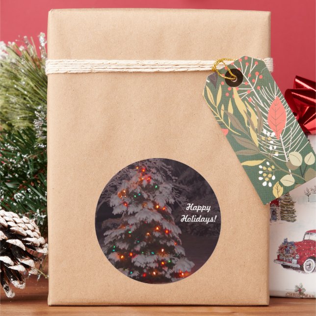 Pegatinas de Happy Holidays Tree Lights (Vacaciones)