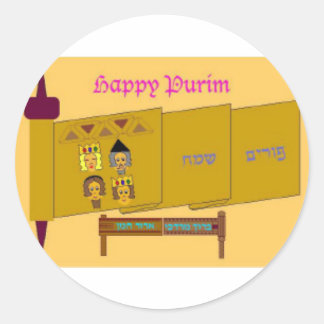 Pegatinas de Happy Purim