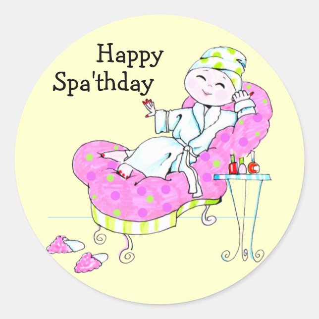 Pegatinas de Happy Spa'thday (Anverso)