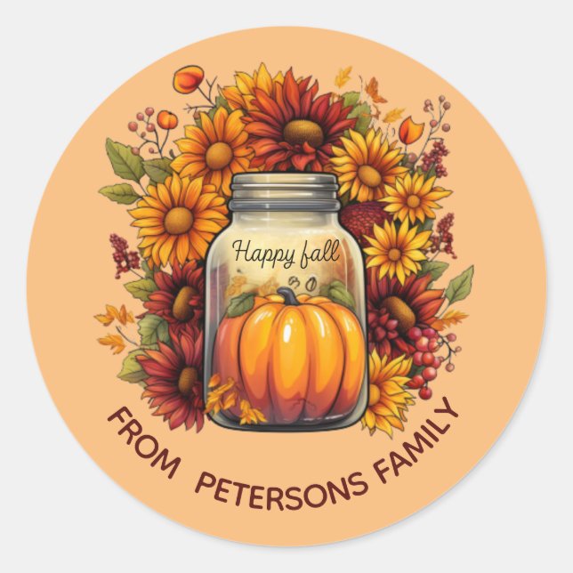 Pegatinas DE HARVEST BLESSING JAR AUTUMN (Anverso)