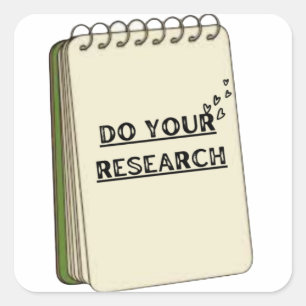 pegatinas de "Haz tu investigación"