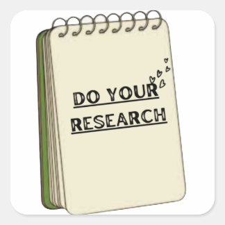 pegatinas de "Haz tu investigación"