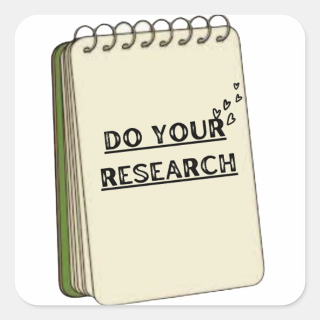 pegatinas de "Haz tu investigación" (Anverso)