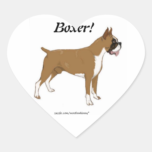 Pegatinas de Heart Boxer (Anverso)