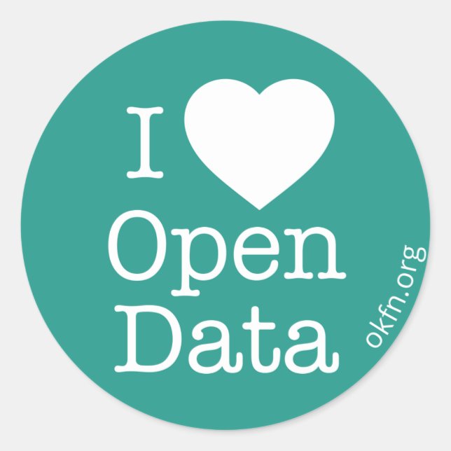 Pegatinas de Heart Open Data (Anverso)