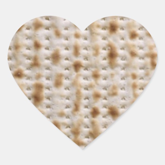 Pegatinas de Heart Passover Matzoh (Anverso)