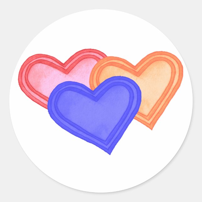 Pegatinas de Hearts Trio (Anverso)