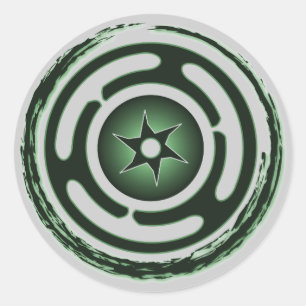 Pegatinas de Hecate's Wheel (Verde)