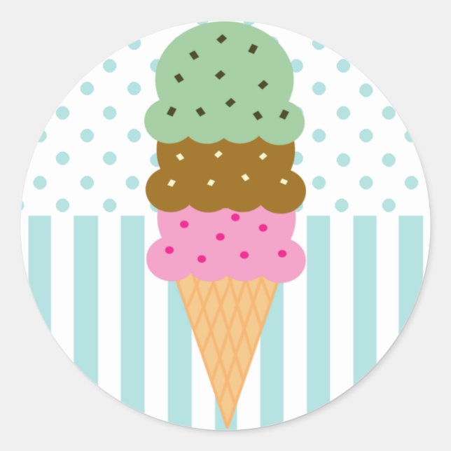Pegatinas de helado cream cone (Anverso)
