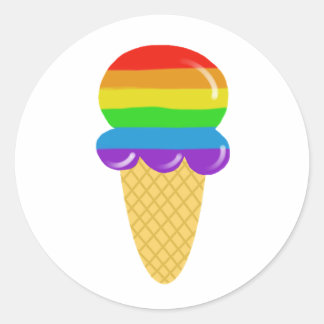 Pegatinas de helado de helado de arcoiris