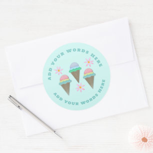 Pegatinas de helado de personalizado