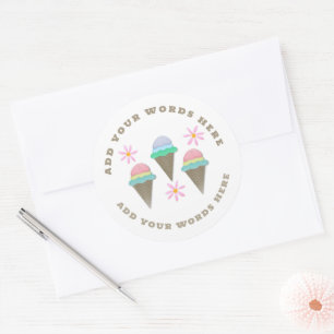 Pegatinas de helado de personalizado