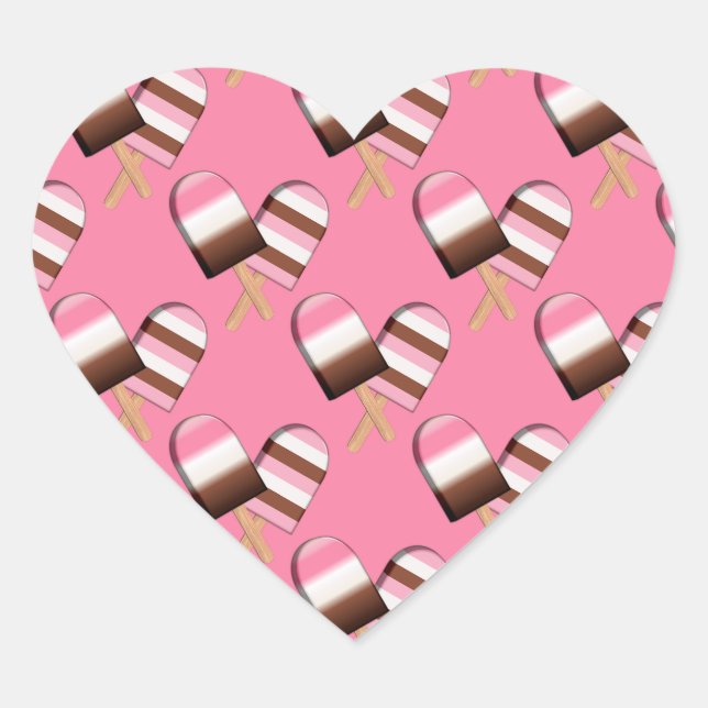 Pegatinas de helados napolitanos Bars-01-HEART (Anverso)