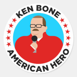 Pegatinas de Héroes Americanos Ken Bone (ronda)