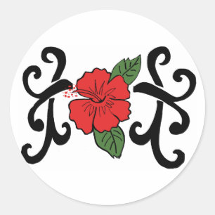 Pegatinas de hibiscos tribales