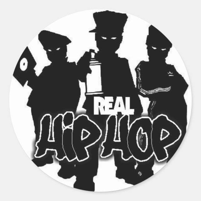 Pegatinas de Hip Hop Real (Anverso)