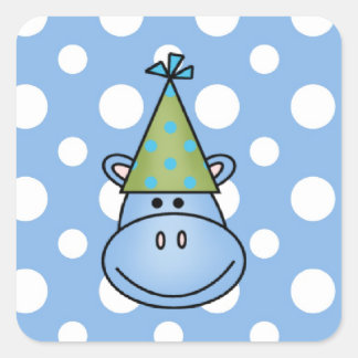 Pegatinas de Hippo Azul
