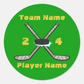 Pegatinas de hockey sobre personalizable