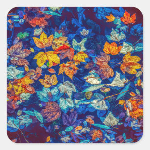 pegatinas de hojas abstractas