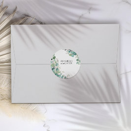 Pegatinas de hojas elegantes de acuarela