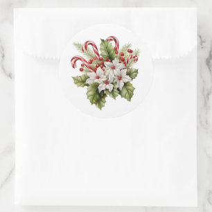 Pegatinas de Holiday Poinsettia