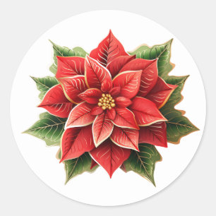 Pegatinas de Holiday Poinsettia