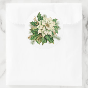 Pegatinas de Holiday Poinsettia