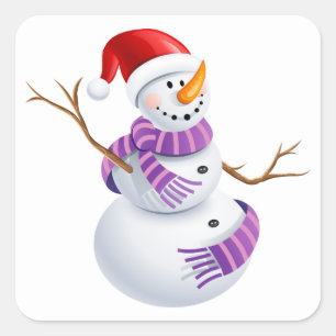 Pegatinas de Holiday Snowman