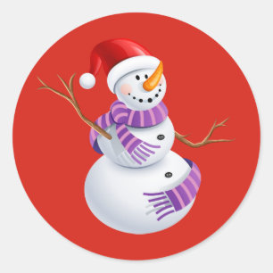 Pegatinas de Holiday Snowman