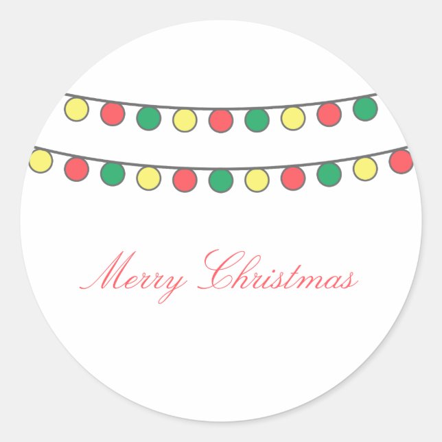 Pegatinas de Holiday String de Lights (Anverso)