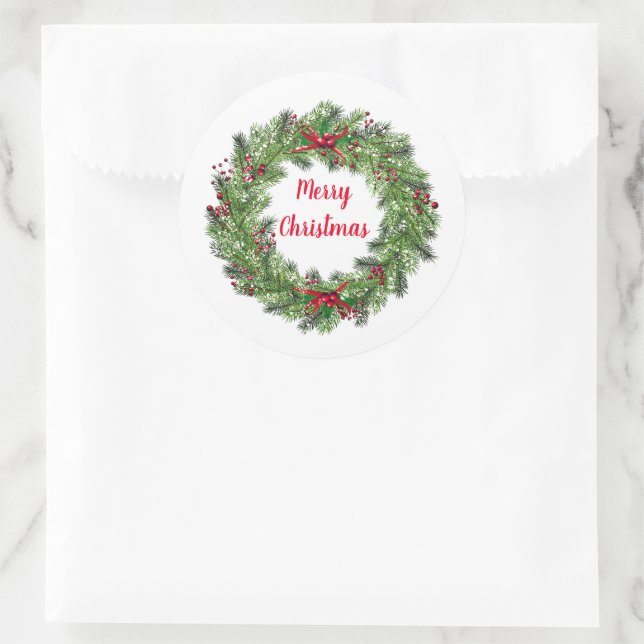 Pegatinas de Holiday Wreath (Bolso)