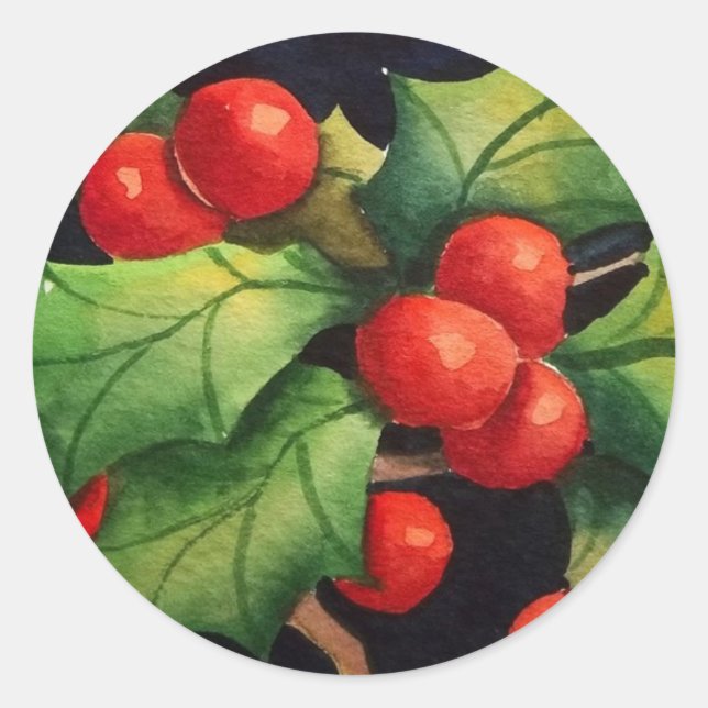 Pegatinas de Holly Berry (Anverso)