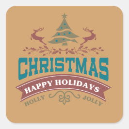 Pegatinas de Holly Jolly Joy Holiday