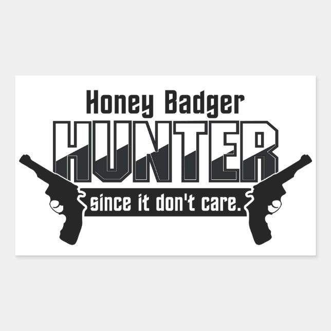 Pegatinas de Honey Badger Hunter (Anverso)