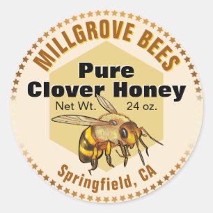 Pegatinas de Honey Jar ilustrados con estrellas de