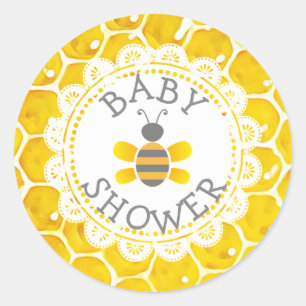 Pegatinas de Honeycomb temáticos de Baby Shower Ho