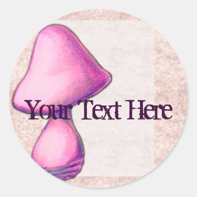 Pegatinas de hongos rosados (Anverso)