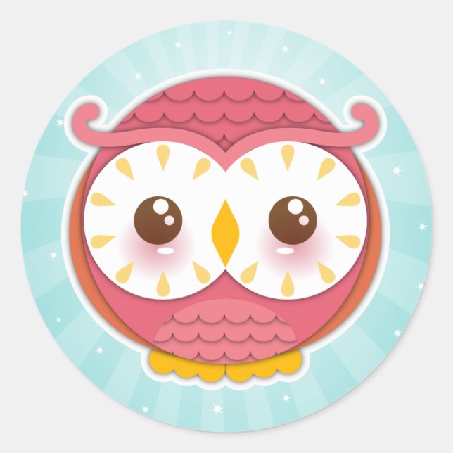 Pegatinas de HooHoo Owl (Anverso)