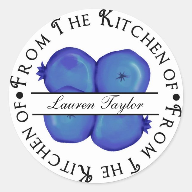 Pegatinas de horneado de cocina personalizada - Bl (Anverso)