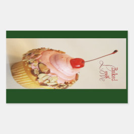 Pegatinas de horneado de tarta de cerezo inclinado