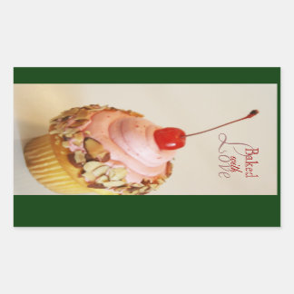 Pegatinas de horneado de tarta de cerezo inclinado